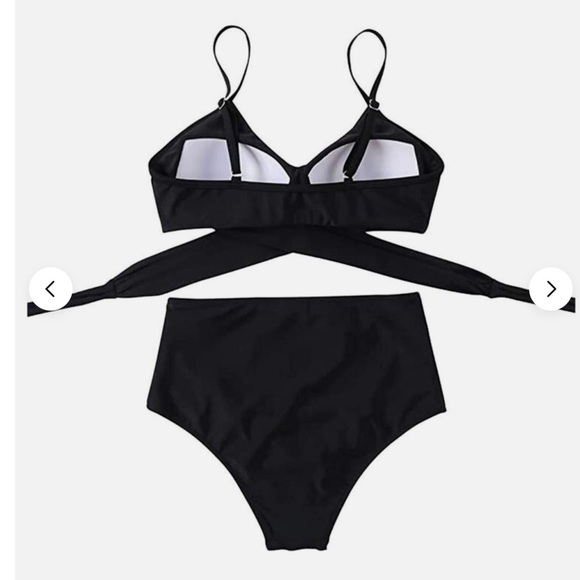 Women Cross Wrap Halter Bikini Set High Waisted Push Up Two Piece Swimsuits - Picture 4 of 4